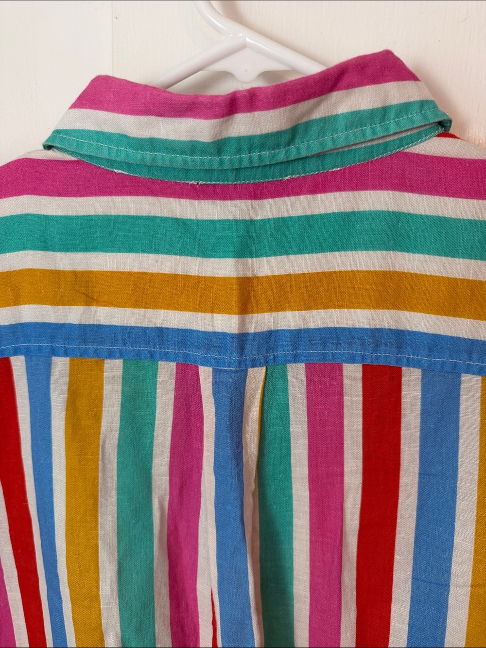 Tuckernuck Multicolor Striped Linen + Cotton Button-Up Shirt Dress - Picture 14 of 14